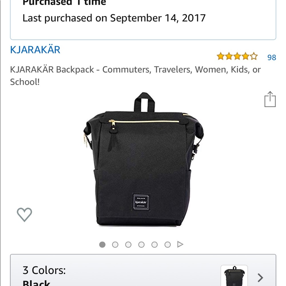 Black Kajarakar Backpack